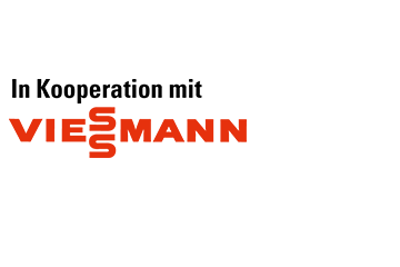 Logo von Firma Viessmann mit dem Zusatz "in Kooperation mit"